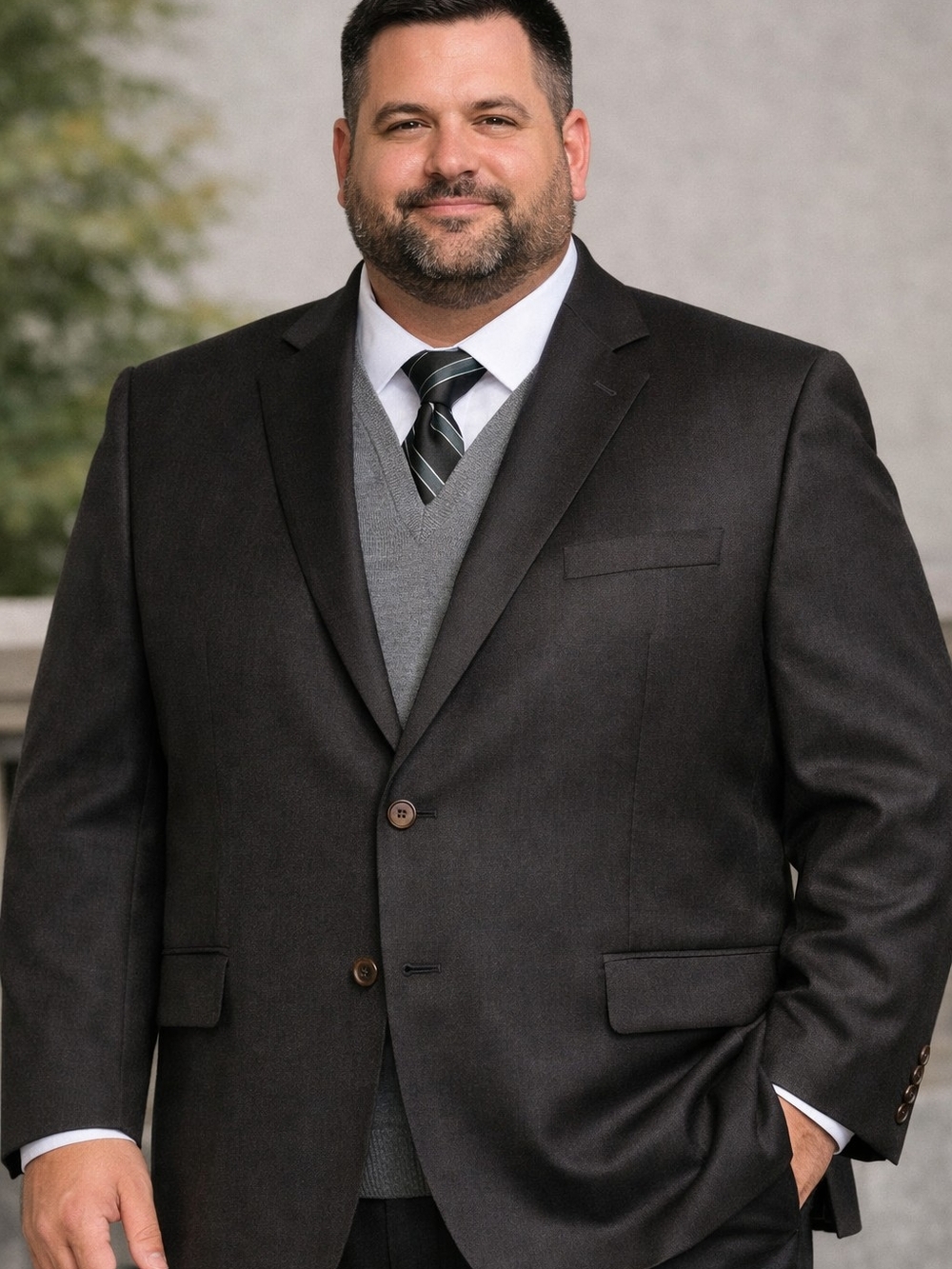 Emilio Guido Super 150’s Italian luxury Wool Blazer – US 50R  two‑piece suit.